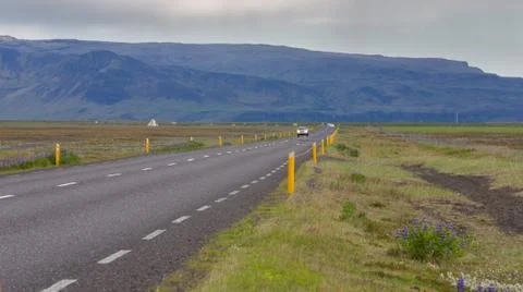 Highway through Iceland Stock Photos