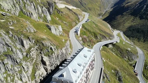 Highway through a mountain pass Stock Footage 266412294