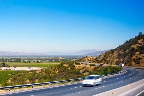 Highway through the mountains Stock Photos