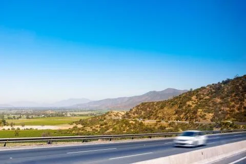 Highway through the mountains Stock Photos