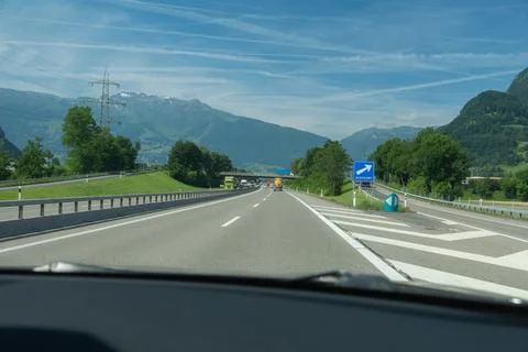 Highway Through Mountains 写真素材