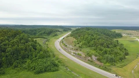 Highway through Rural Mountains Stock-Footage 231249409