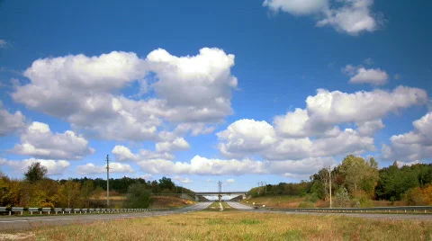 Highway time lapse. 24 fps. Stock Footage 777225