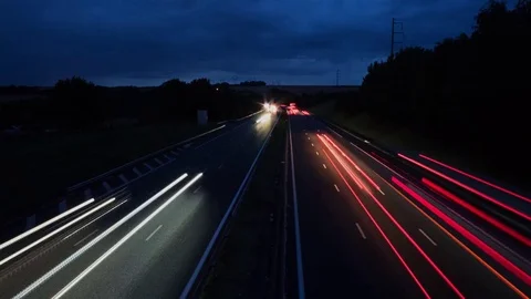 A highway time-lapse Stock Footage 82455027