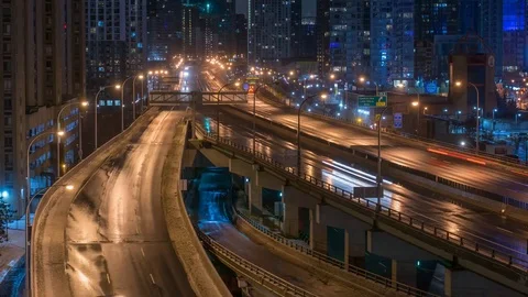 Highway time lapse Video stock 102709478