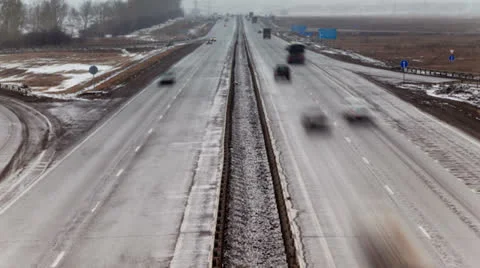 Highway, Time Lapse, Long Exposure Stock Footage 22559264