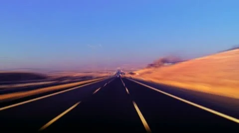 Highway timelapse bus inside 12 Video stock 9426786