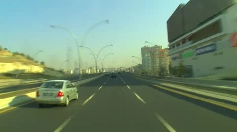 Highway timelapse bus inside 4 Vídeos de archivo 9118264