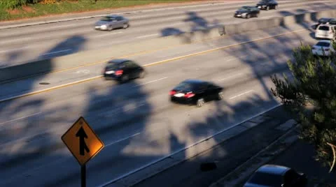 Highway Timelapse Road Sign Stock Footage 12285272