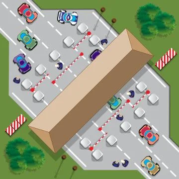 Highway toll. Stock Illustration