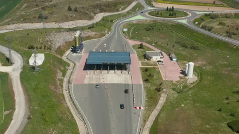 Highway tool during spring Video stock 152450473