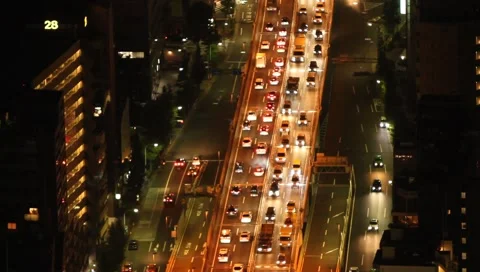 Highway from Tower Stock Footage 985079