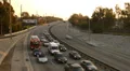 Highway Traffic 12 Tilt Down Timelapse Highway Sunset HD Footage