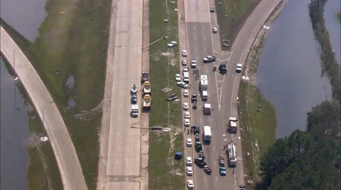 Highway Traffic Accident Stock Footage 37275797