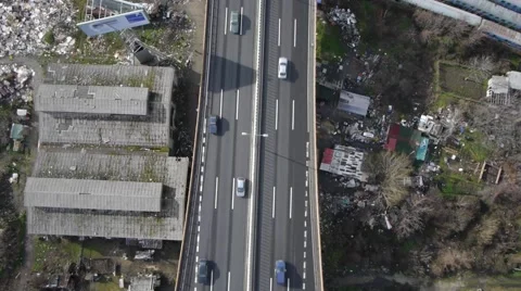 Highway traffic aerial 動画素材 47438065
