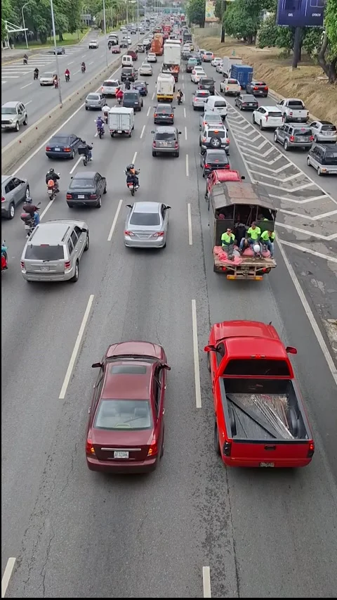 Highway-Traffic-Back-View Stock Footage 309347737