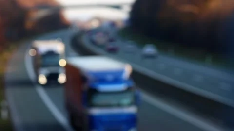 Highway traffic blur background with audio 4k 25fps video Stock-Footage 330243554