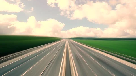 Highway traffic ,blurred moder view Stock Footage 49713331