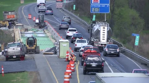 Highway Traffic Bridge Construction Stock Footage 51806539