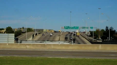Highway traffic on bridge Video stock 12625097