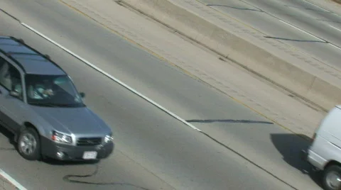 Highway Traffic, Canted Angle Stock Footage 279648