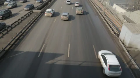 Highway traffic at day time lapse 動画素材 37284747