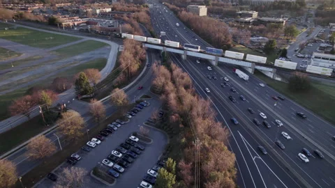 Highway Traffic Freight Train US Infrastructure 1 動画素材 221800900