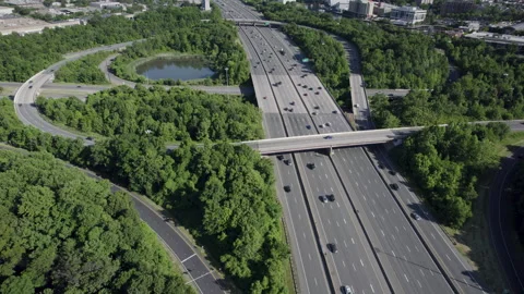 Highway Traffic Infrastructure DC Metro 0523 01 Video stock 242467384