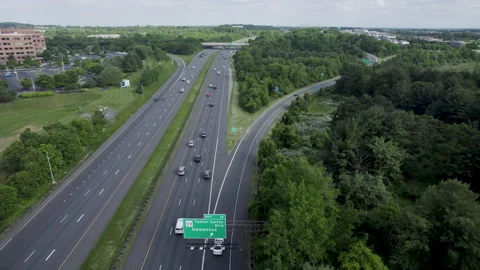Highway Traffic Infrastructure Washington DC Metro 스톡 동영상 242601537