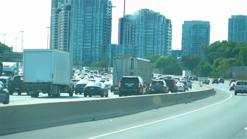 Highway traffic jam Stock Footage 118851838
