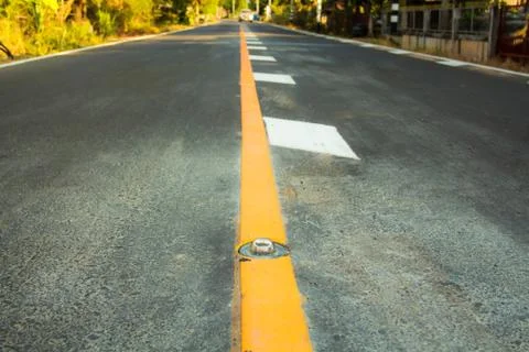 Highway with traffic lines. Stock Photos
