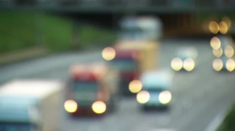 Highway with traffic, moving headlights. Stock Footage 8654962