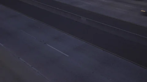 Highway Traffic at Night Stock Footage 73873924