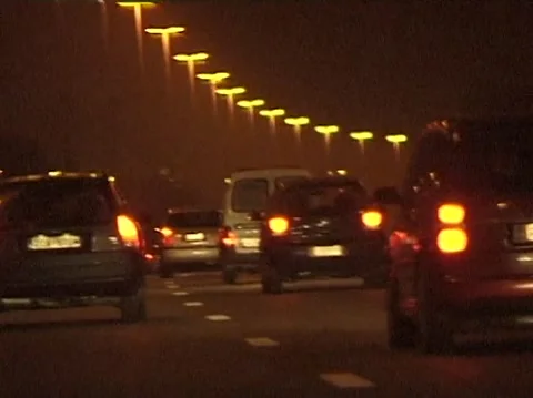 Highway traffic at night VHS Stock Footage 168071311
