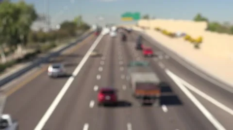 Highway traffic out of focus timelapse Stock Footage 61221634