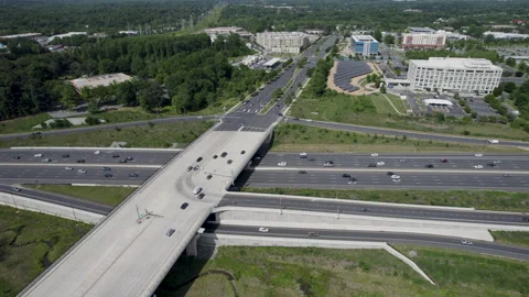 Highway Traffic Overpass Infrastructure DC Metro 02 Video stock 242466676