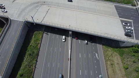 Highway Traffic Overpass Infrastructure DC Metro 03 Video stock 242466715