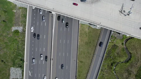 Highway Traffic Overpass Infrastructure DC Metro 01 스톡 동영상 242466725