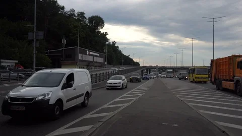 Highway Traffic Pan Stock Footage 114275818