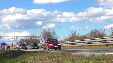 Highway traffic realtime Stock Footage 70177681