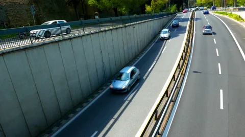 Highway traffic in Rome Stock Footage 52231862