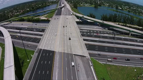 Highway Traffic system Aerial #3 Stock Footage 40346868