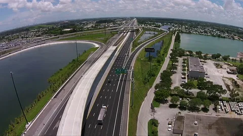Highway Traffic system Aerial #5 Video stock 40346807