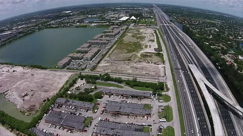 Highway Traffic system Aerial Stock Footage 40346459