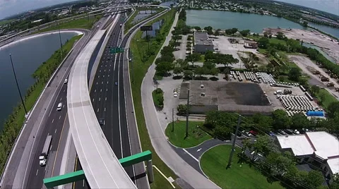 Highway Traffic system Aerial Stock Footage 40346970