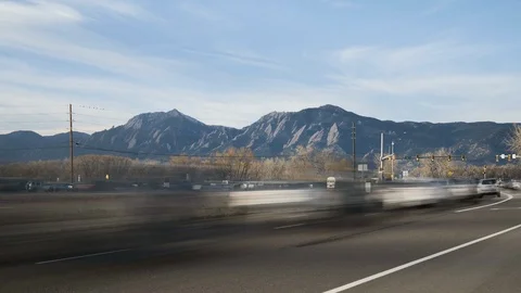 Highway Traffic Timelapse in Boulder, CO Видео 86887685
