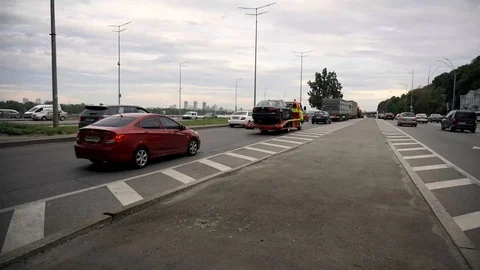 Highway Traffic Timelapse Stock Footage 114275881