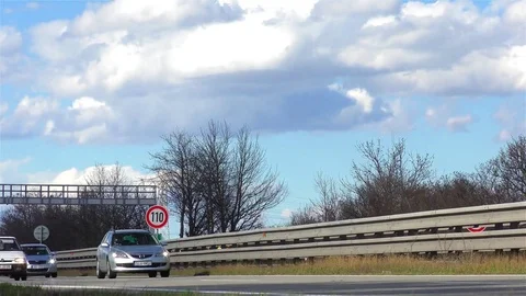 Highway traffic timelapse speed 5x Stock Footage 70179072