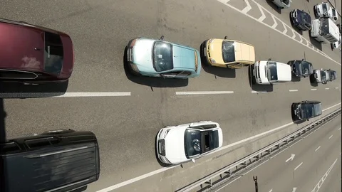 Highway Traffic View From Above Stock Footage 112926254