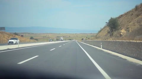 Highway Traffic (from window) Stock Footage 53288680